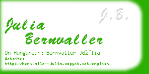 julia bernvaller business card